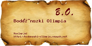 Bodánszki Olimpia névjegykártya